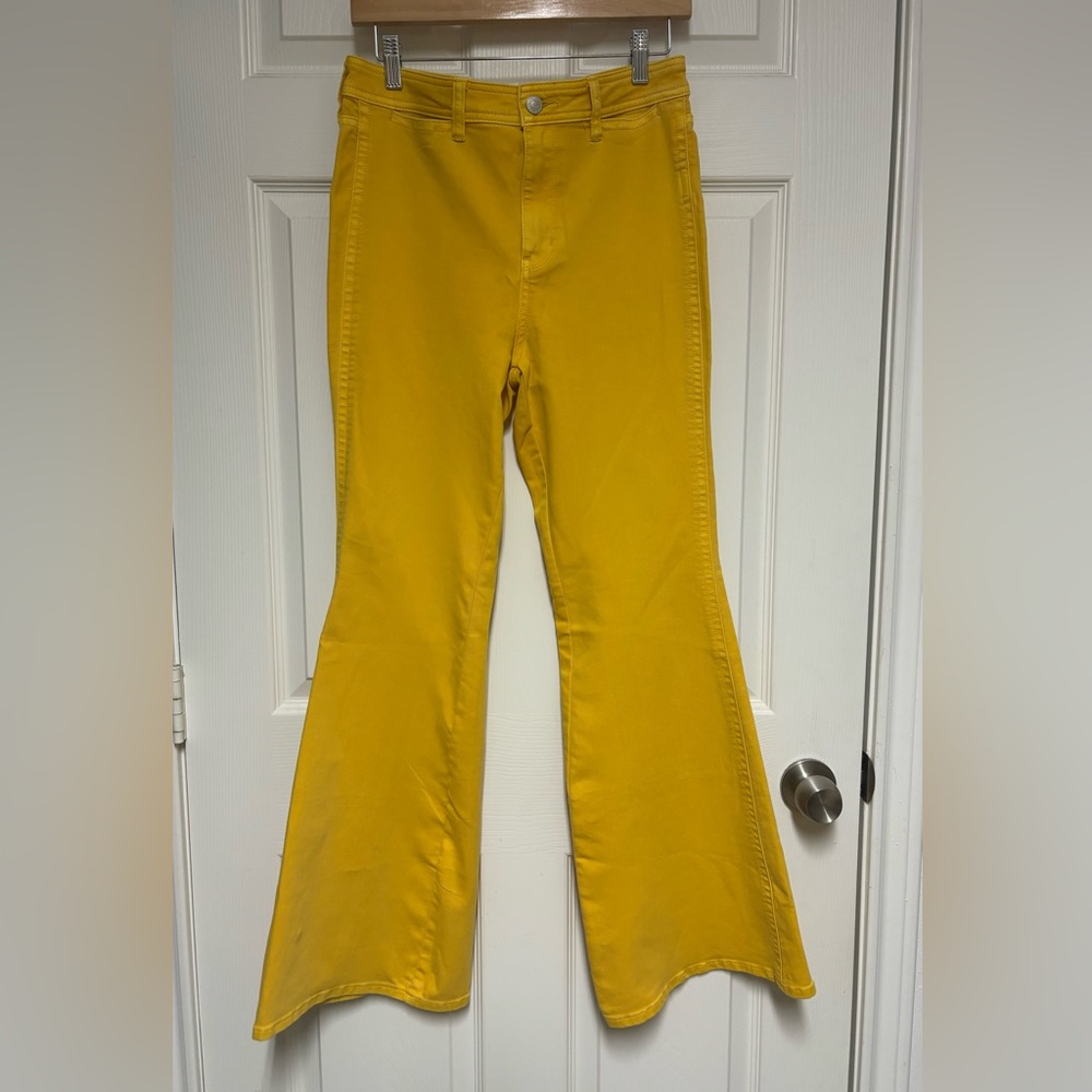 Free People We The Free Flare Bell Bottom Jeans Yellow Gold Size 29